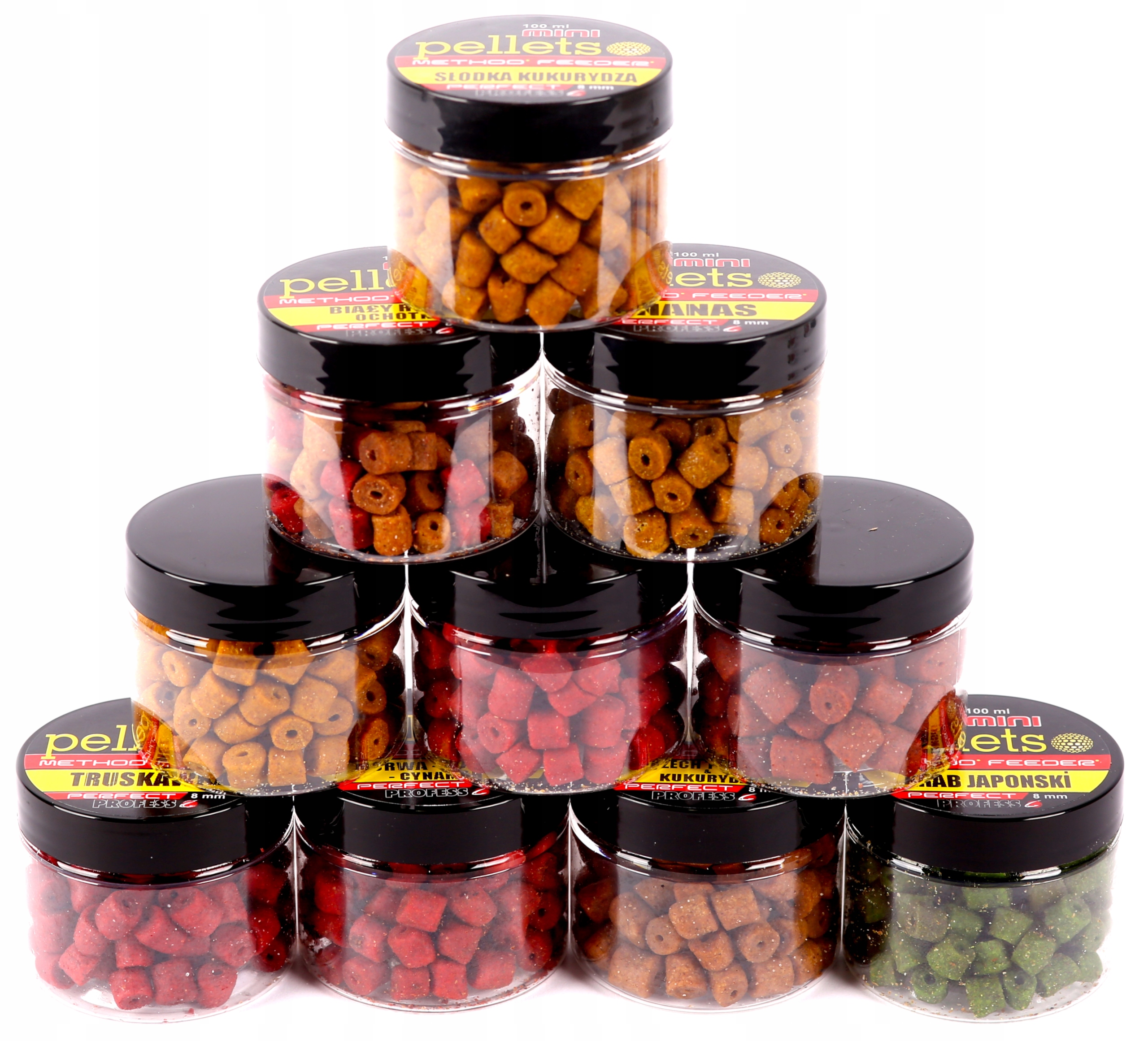 Mix 10x Pellet haczykowy 8mm Profess Method Feeder