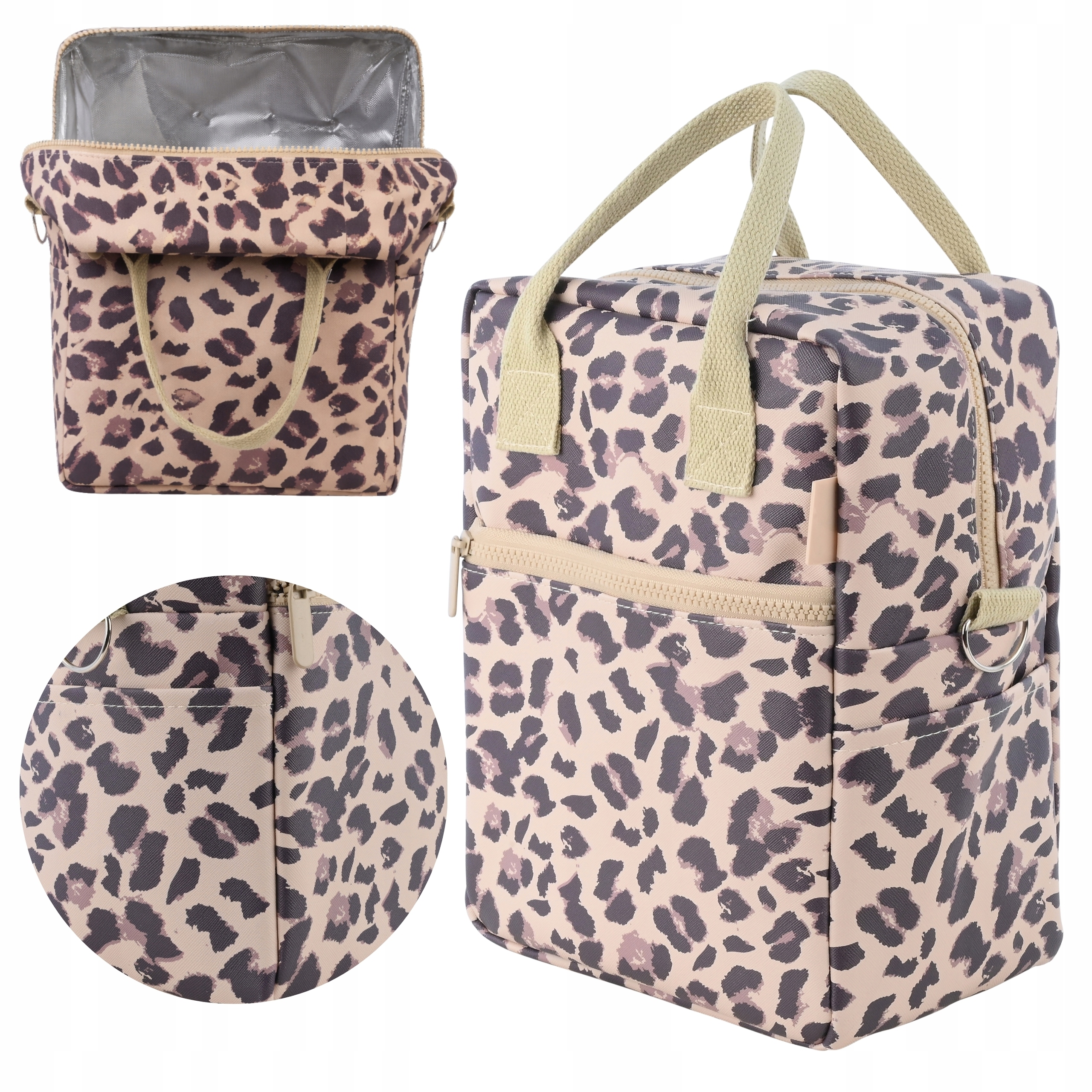 Torba termiczna na lunch 7 L na jedzenie napoje panterka