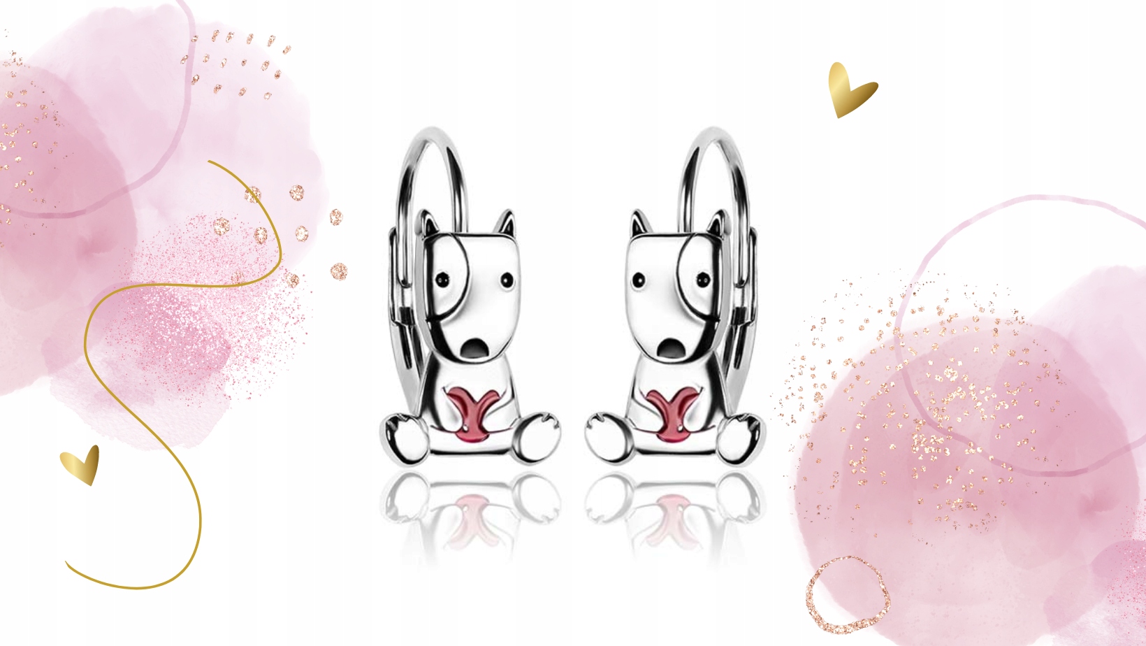 KOLCZYKI SREBRNE PIESKI Z SERCEM DLA DZIEWCZYNKI DZIECI ANGIELSKIE ZAPIĘCIE Stan opakowania oryginalne