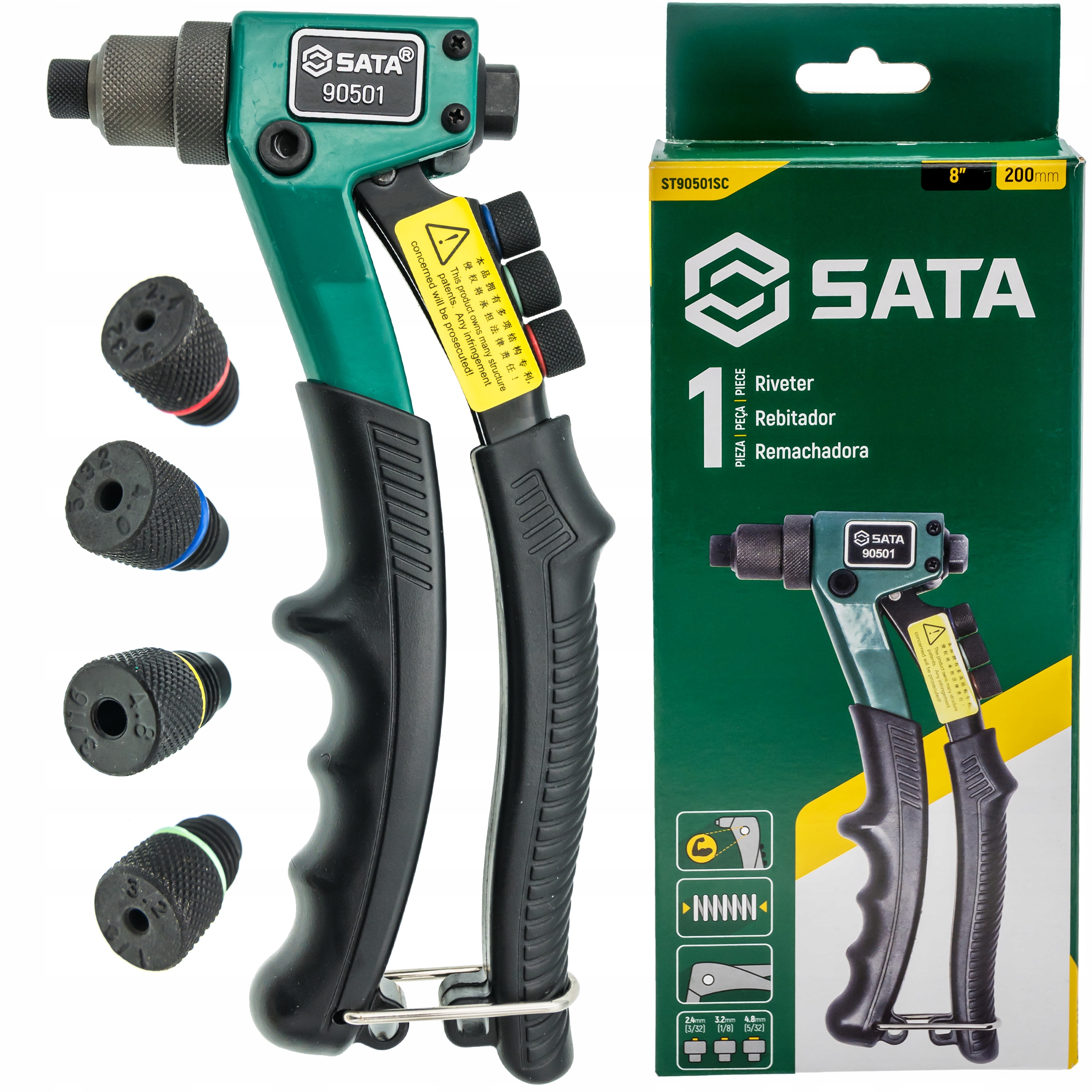 

Nitownica Ręczna 8'' Końcówki 2,4-4,8 MM Sata
