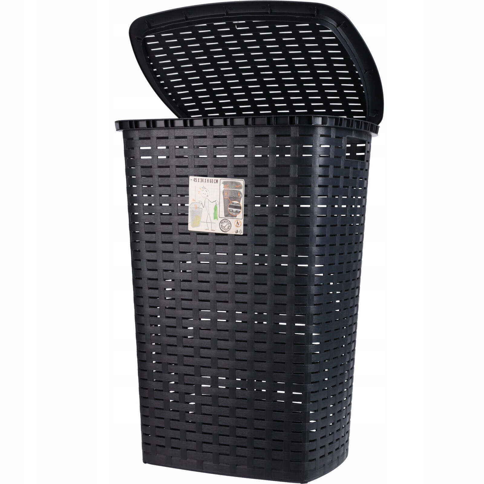 Koš Na Prádlo Z Recyklovaného Plastu, Objem 53 L, rozměry 45X34X60 CM