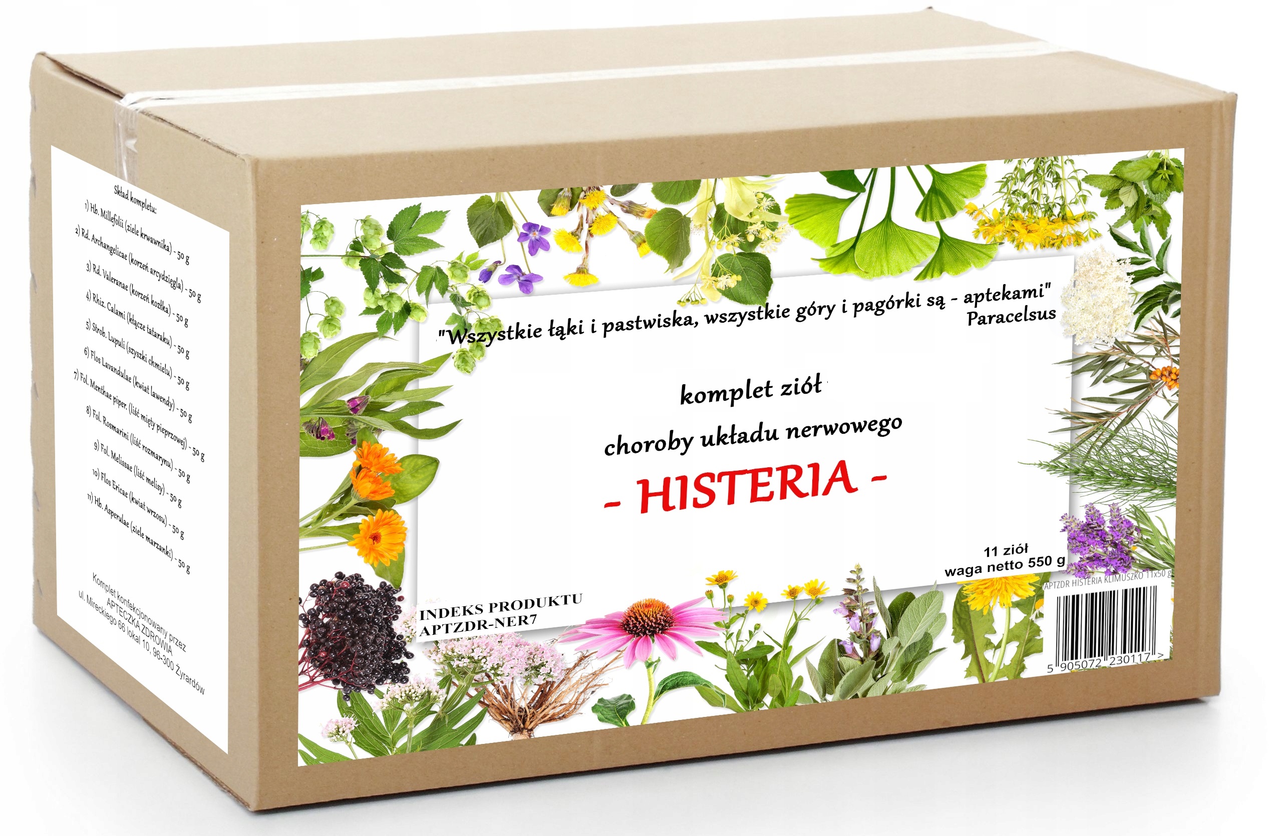 Histeria komplet ziół na Nerwica Histeryczna 550 g tradycyjna receptura