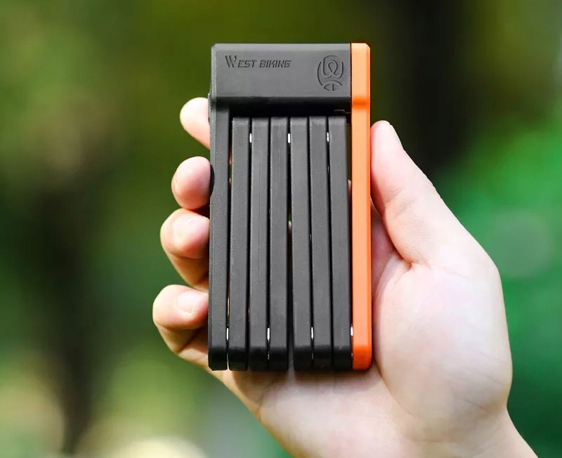 ZAPIĘCIE ROWEROWE ZABEZPIECZENIE ZAMEK ROWEROWY SKŁADANE BLOKADA ROWERU Waga 495 g