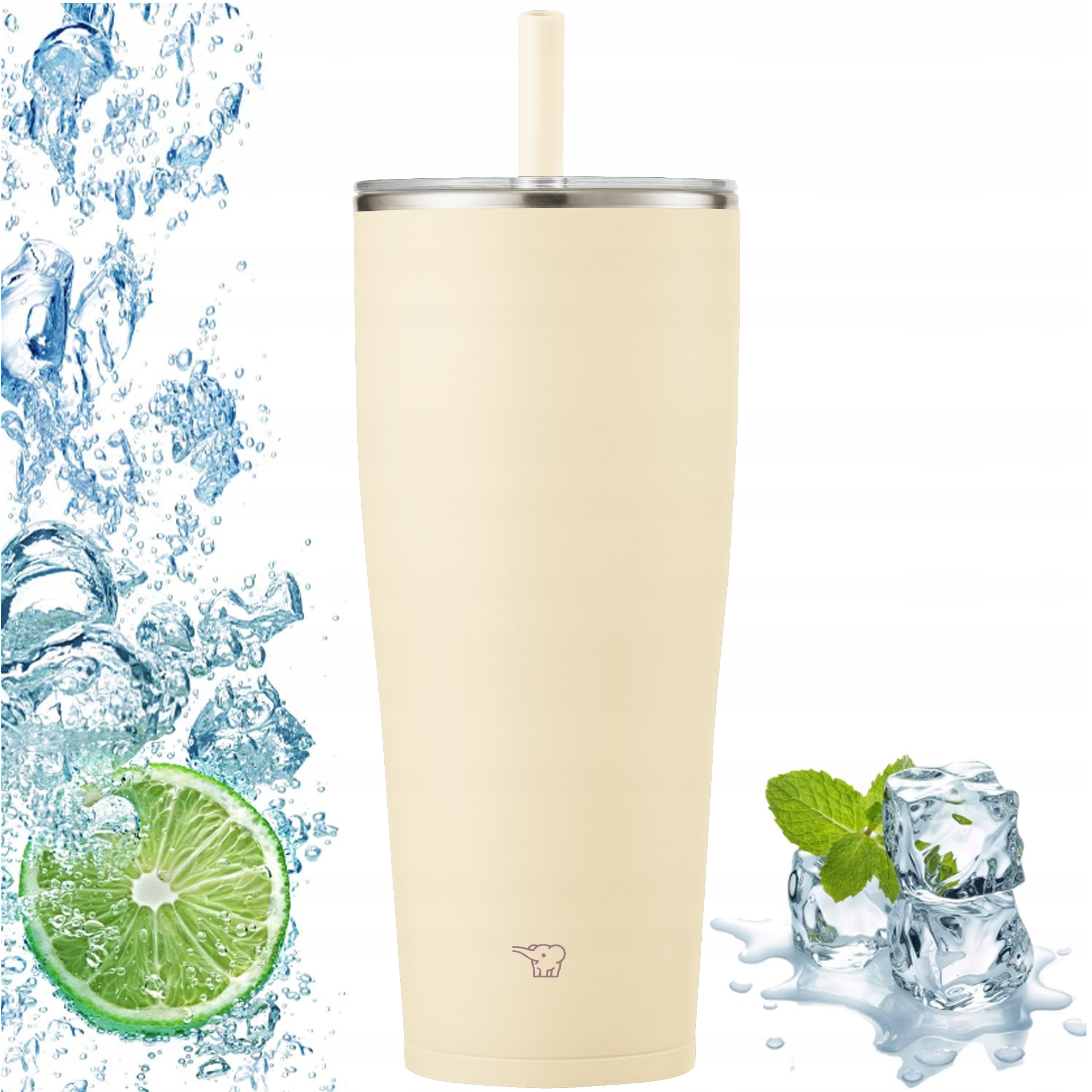 Termohrnček so slamkou na studené nápoje Zojirushi SX-HA89H-CM 890 ml Béžový