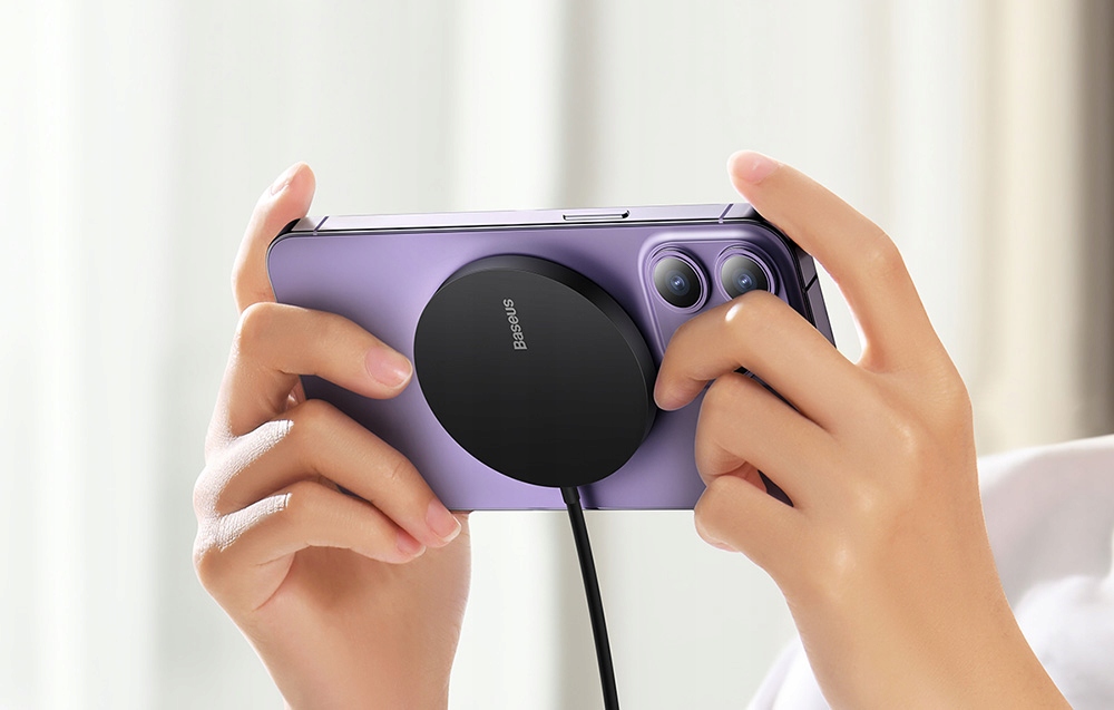 Baseus ładowarka indukcyjna Simple Mini 3 15W MagSafe iphone kabel USB-C Złącza USB typ C