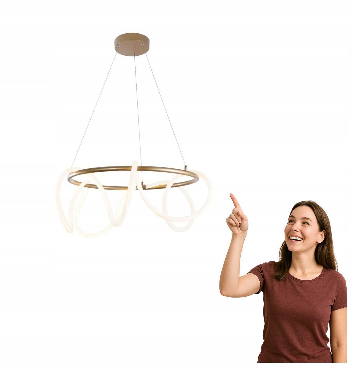 Led závesná lampa 58W Balbo 20006PL-GD Zuma Line