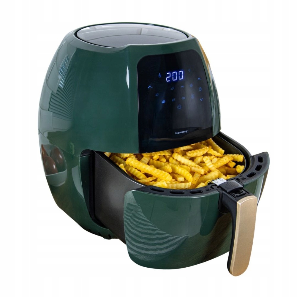Bezkyslíková fritéza 7,7 l, 1800 W zeleno-zlatá, KB-7596 Klausberg