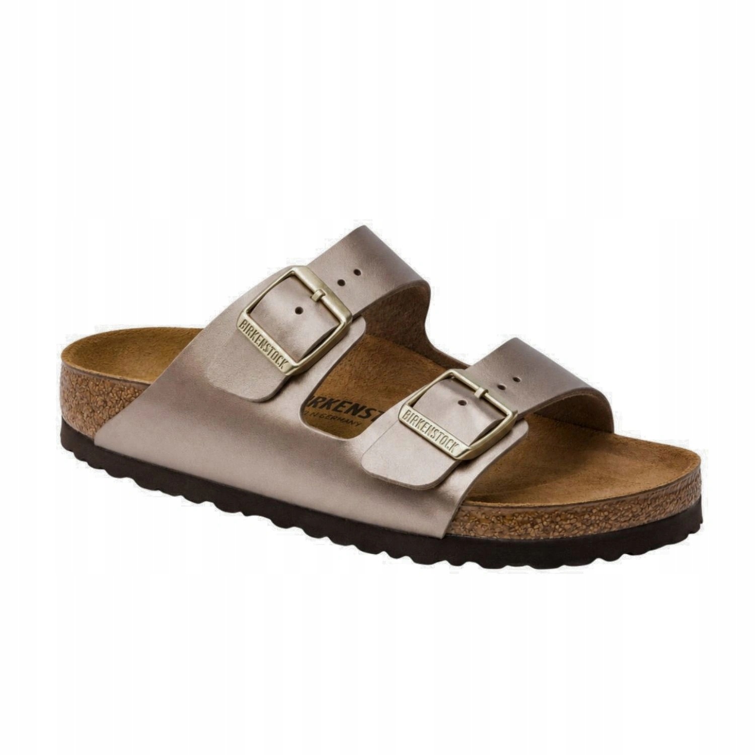 Nazouváky pantofle Birkenstock Arizona Bs s kovovou koženou vložkou vel. 37