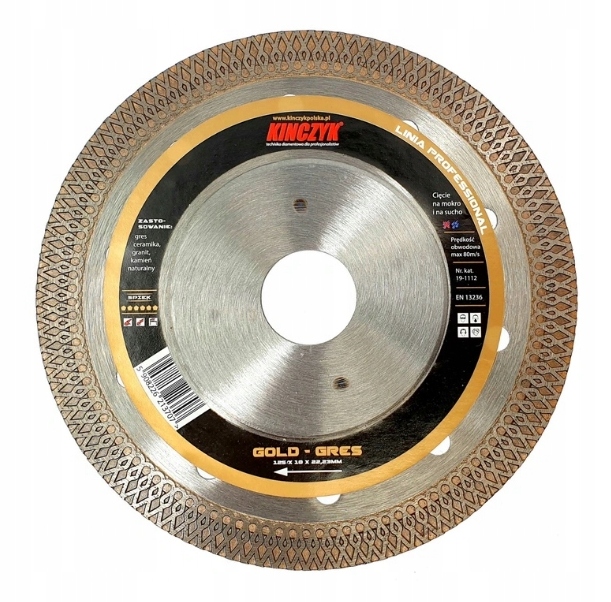 

Tarcza diamentowa 125 x10x22,23 Gold-gres Kinczyk