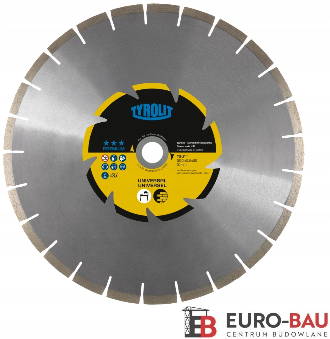 Tarcza diamentowa Tyrolit 650mm do pił przecinarek Silki Porotermu Pustaka