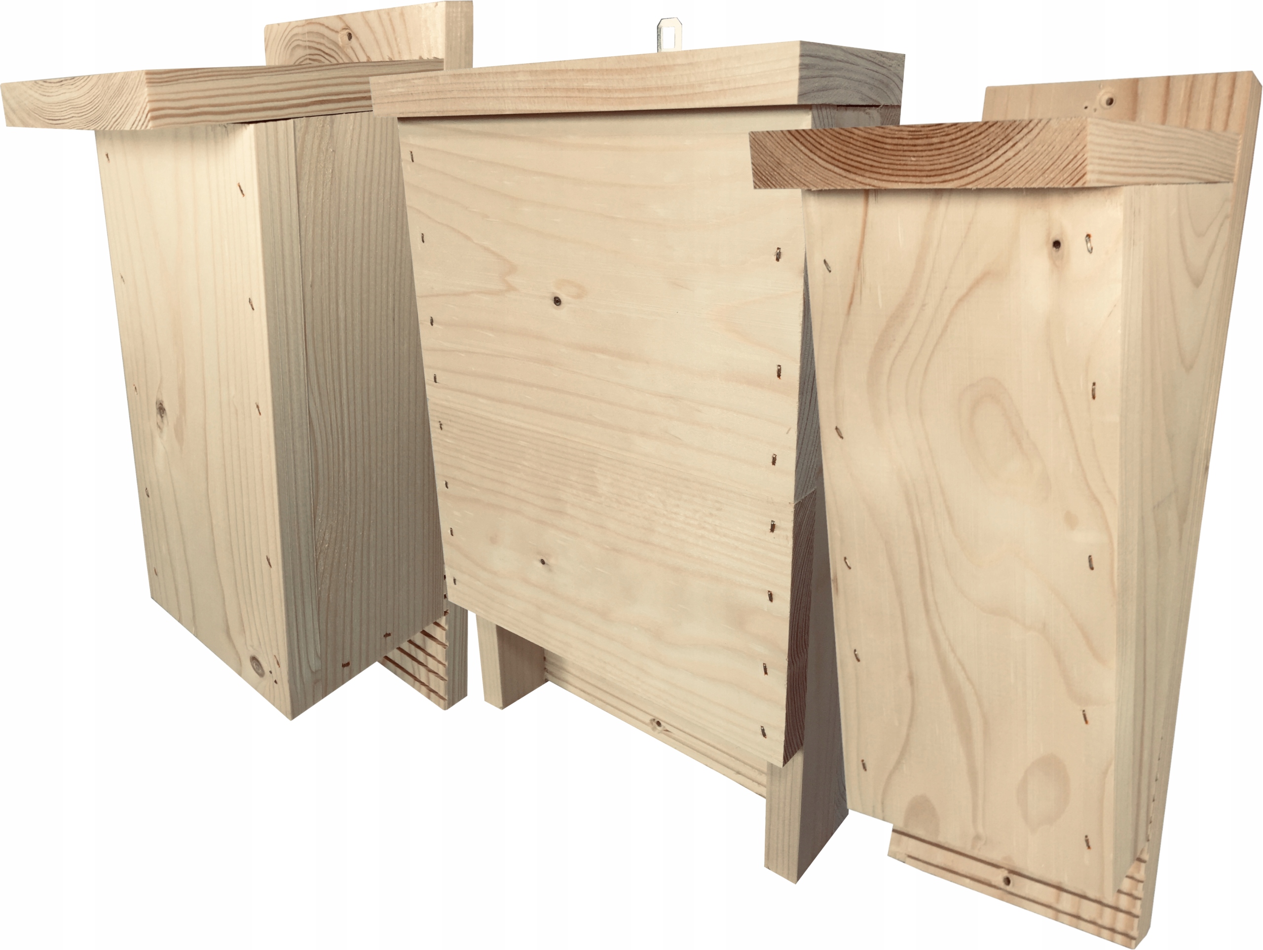 

Zestaw 3 budek dla nietoperzy z nacięciami wnętrz