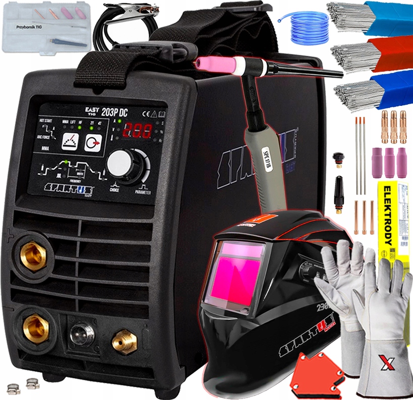 Invertorová Svářečka Spartus Easy Tig 203P DC 200A 230V 2T 4T Hf Puls Igbt