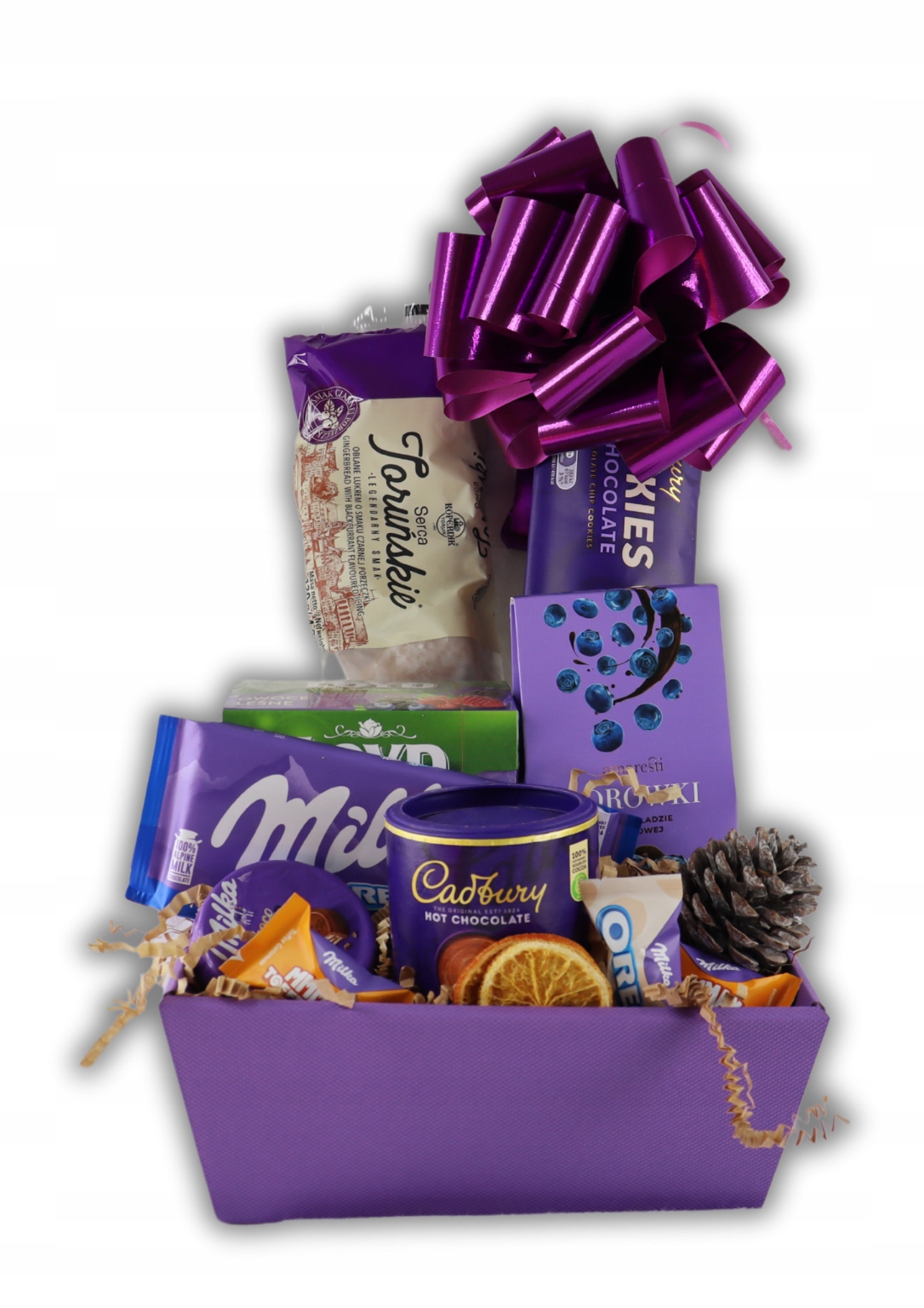 Levně Dárkový koš Fialový sen Koš na jmeniny Poděkování Svatba