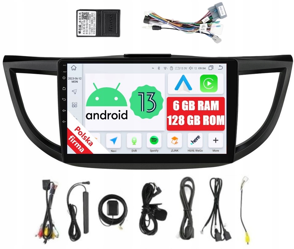 Navigace Rádio 2DIN Android Honda Crv Cr-v 4 IV 6/128 Gb Dsp Carplay Lte