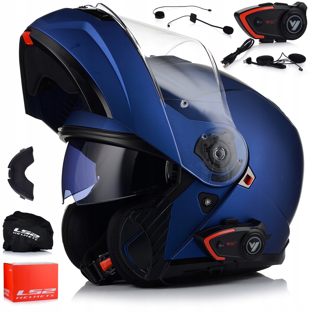 Motocyklová Prilba LS2 FF908 Strobe II, Bluetooth Interkomová, Čeľusť
