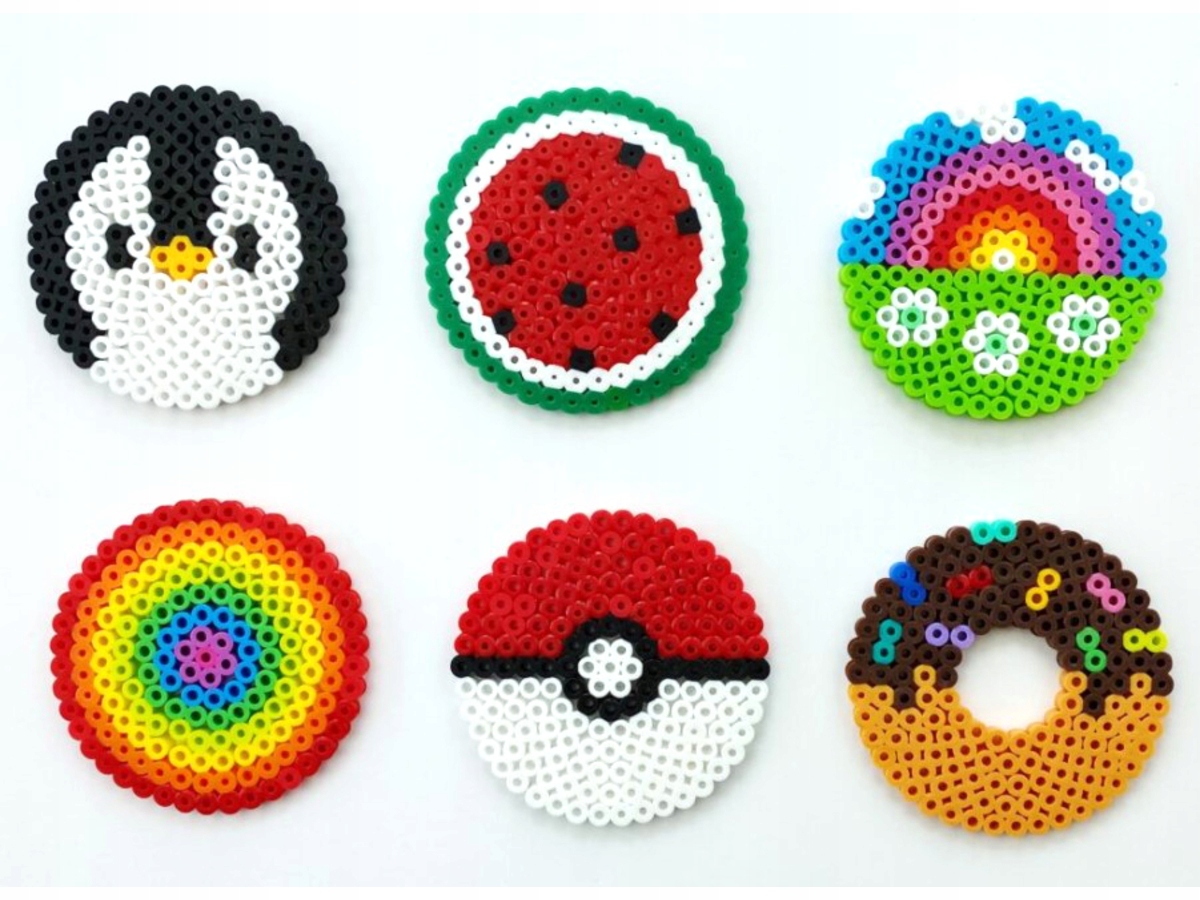 4 SZABLONY podkładki WZORY KORALIKI DO PRASOWANIA Marka DK