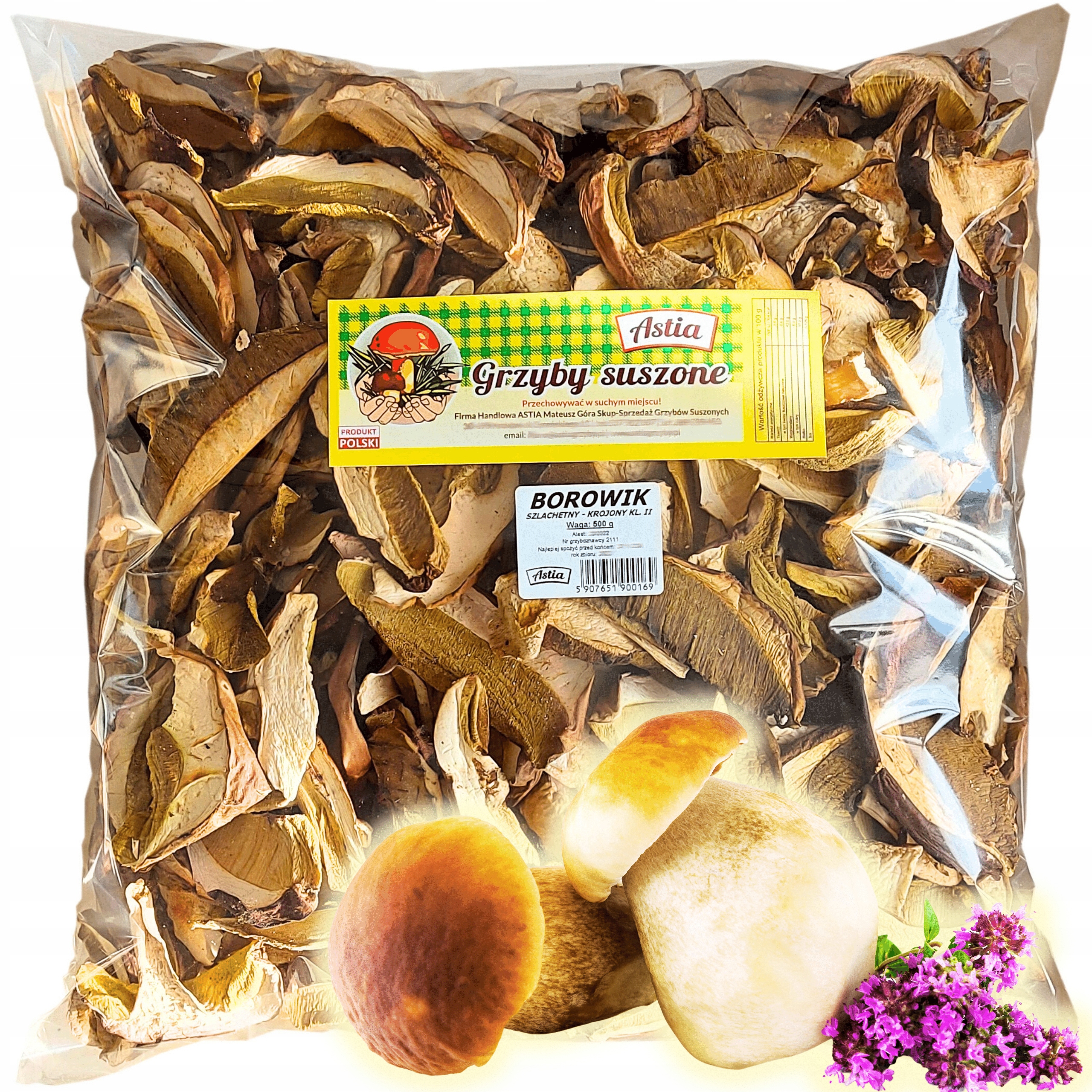 Sušené Houby 1 kg Sušené Hříbky Polský Atest 2025