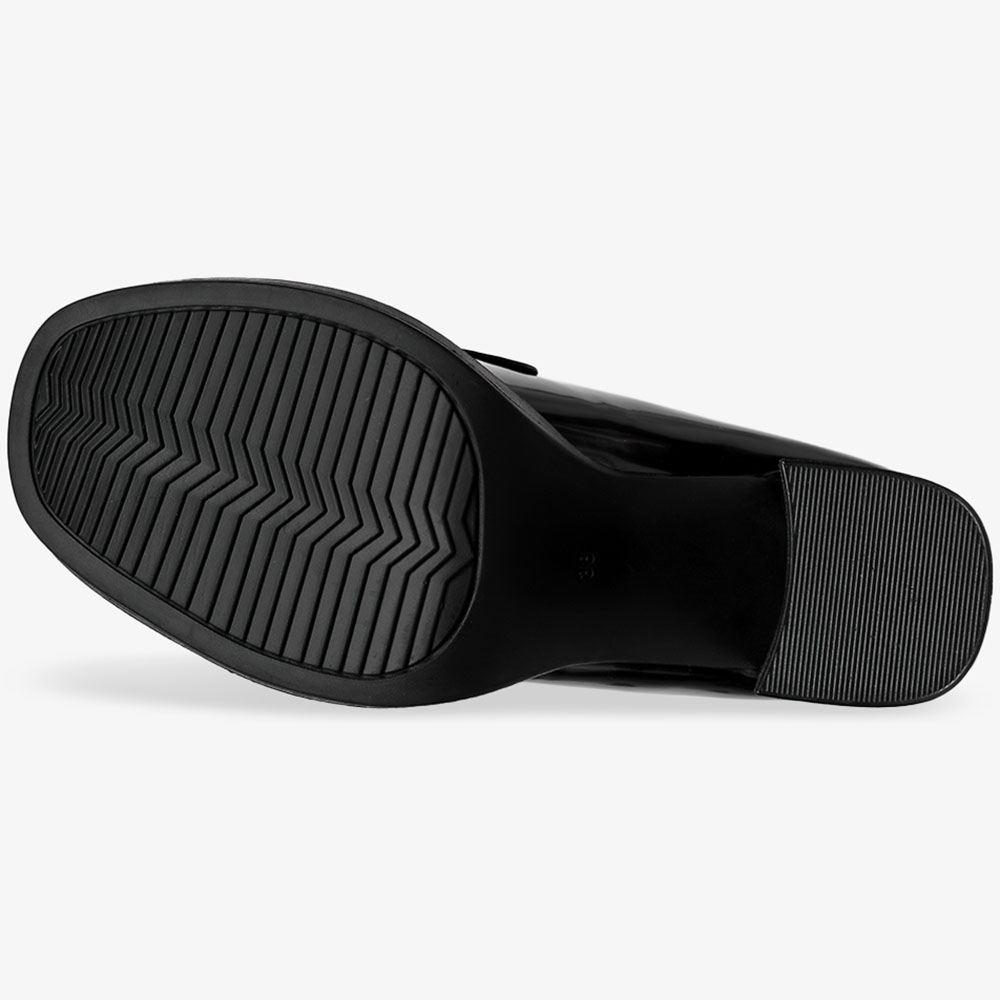 MOKASYNY DAMSKIE PÓŁBUTY NA OBCASIE SŁUPKU ZE ZŁOTĄ SPRZĄCZKĄ WKŁADKA SOFT Długość wkładki 25.5 cm