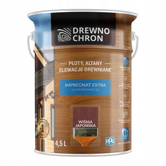 Drewnochron Impregnat do drewna Extra powłokotwórczy 4,5l Wiśnia Japońska