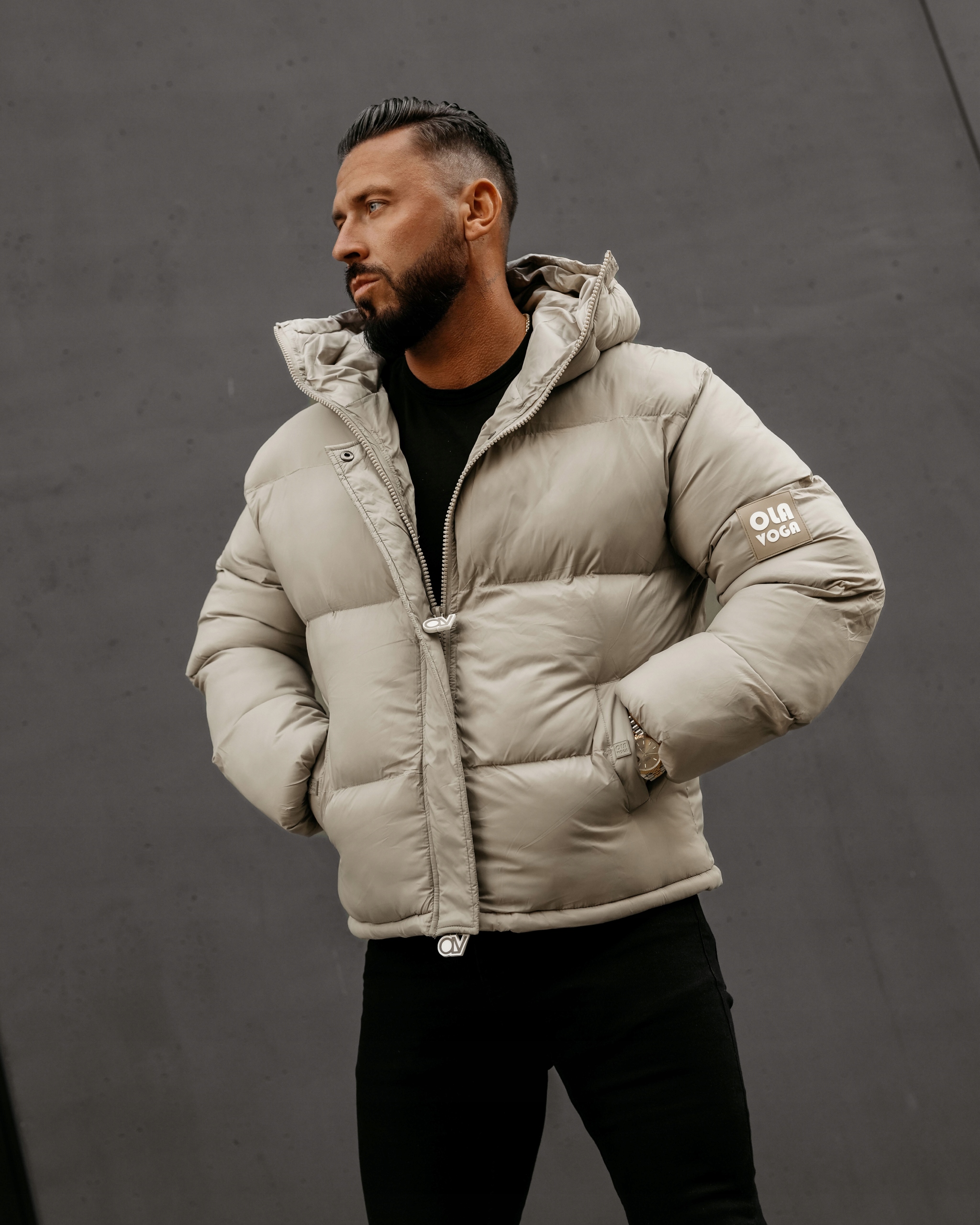 Pánská Caste Bunda Olavoga Béžová XL