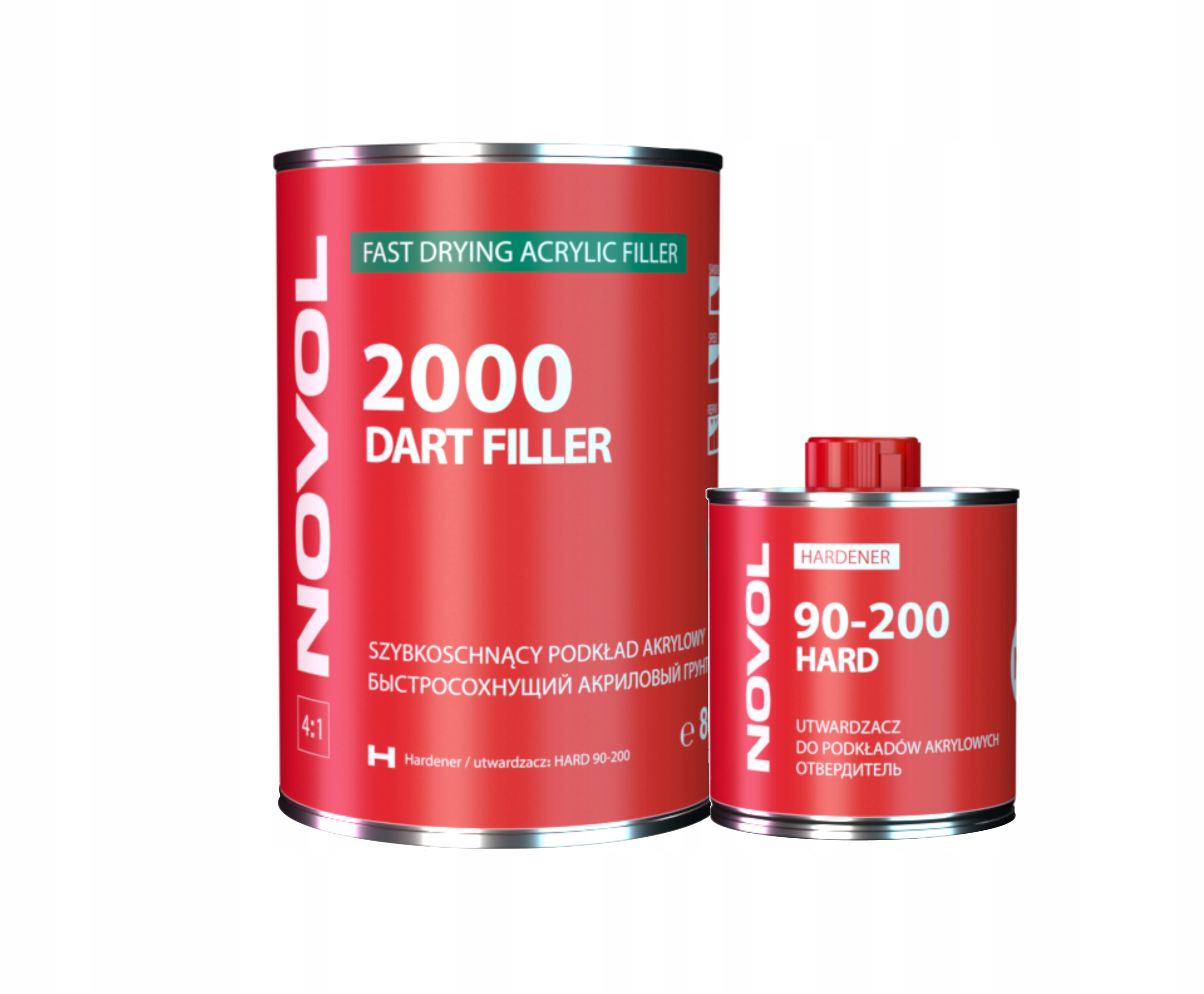 Podkład akrylowy Novol 2000 Dart Filler 0,8 szary