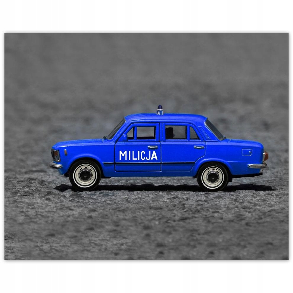 

Plakat 50x40 Duży Fiat 125P Milicja Mo