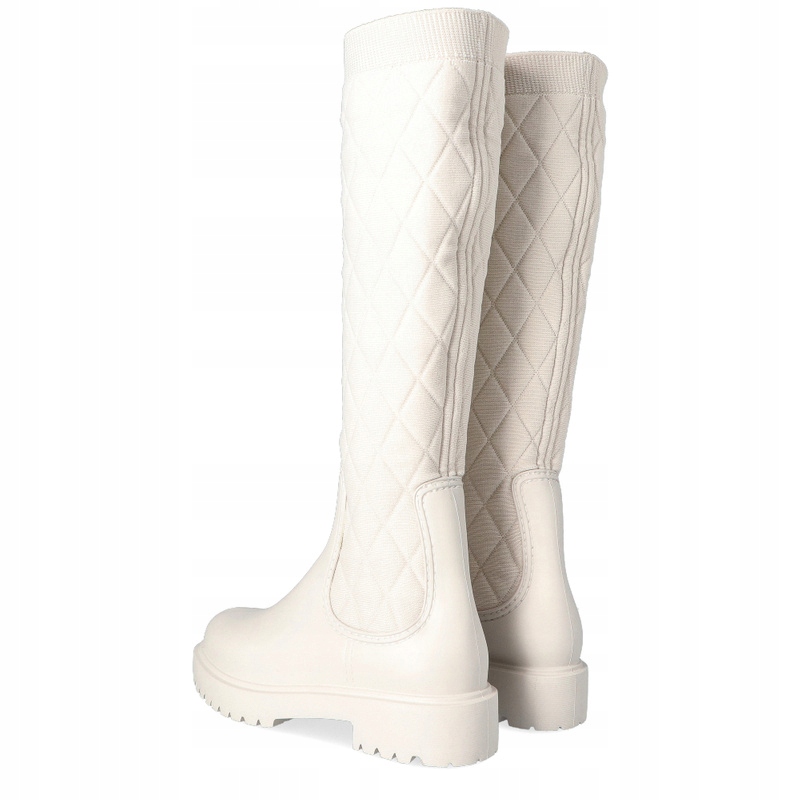 Wysokie kalosze premium - UNISA OFF WHITE 38 Wysokość do kolana