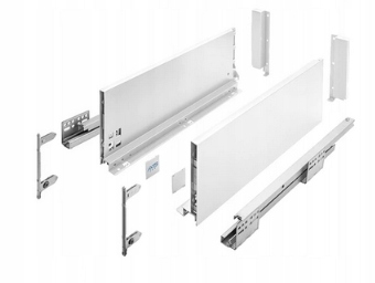 Szuflada Gtv Axis Pro Wysoka L350 H167 Biała Cichy Domyk Pełen Wysuw 40kg
