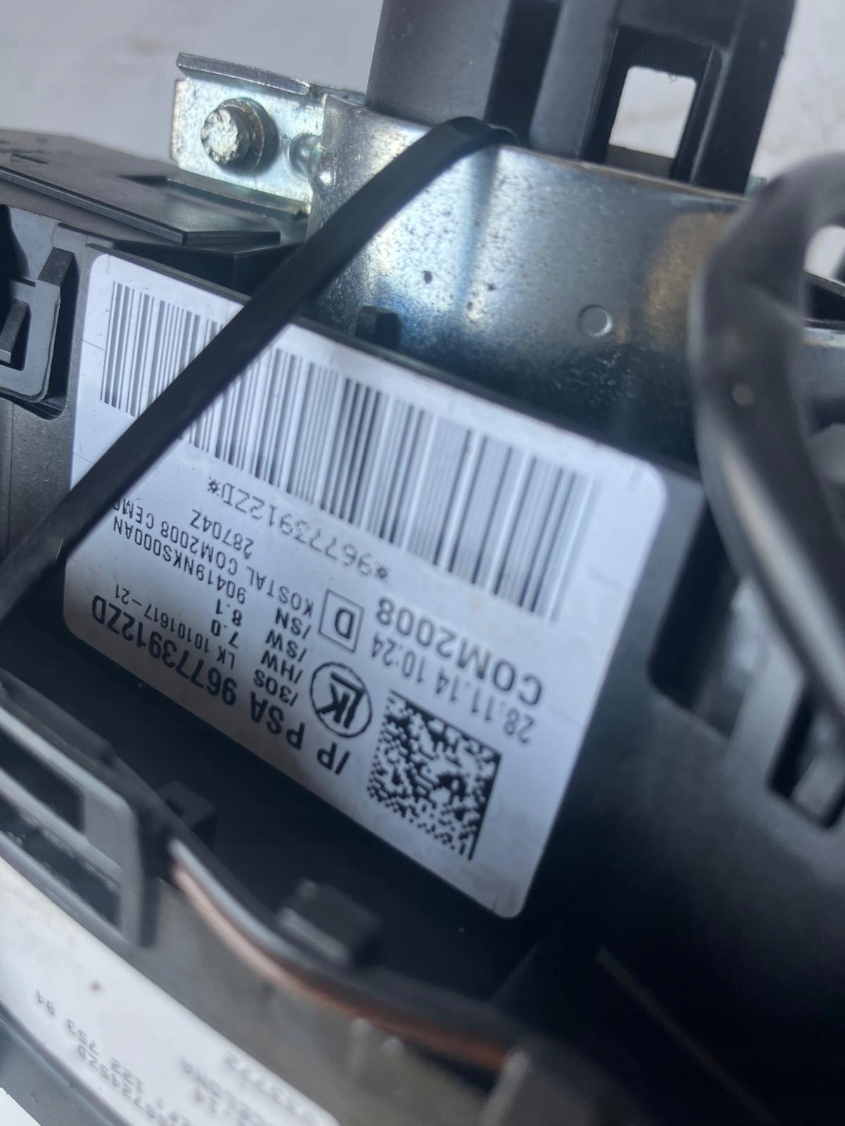DEVIO LUCI TERGICRISTALLO TERGI DEVIO LUCI DEVIO ANELLO airbag VOLANTE PEUGEOT 5008 e 96773912ZD