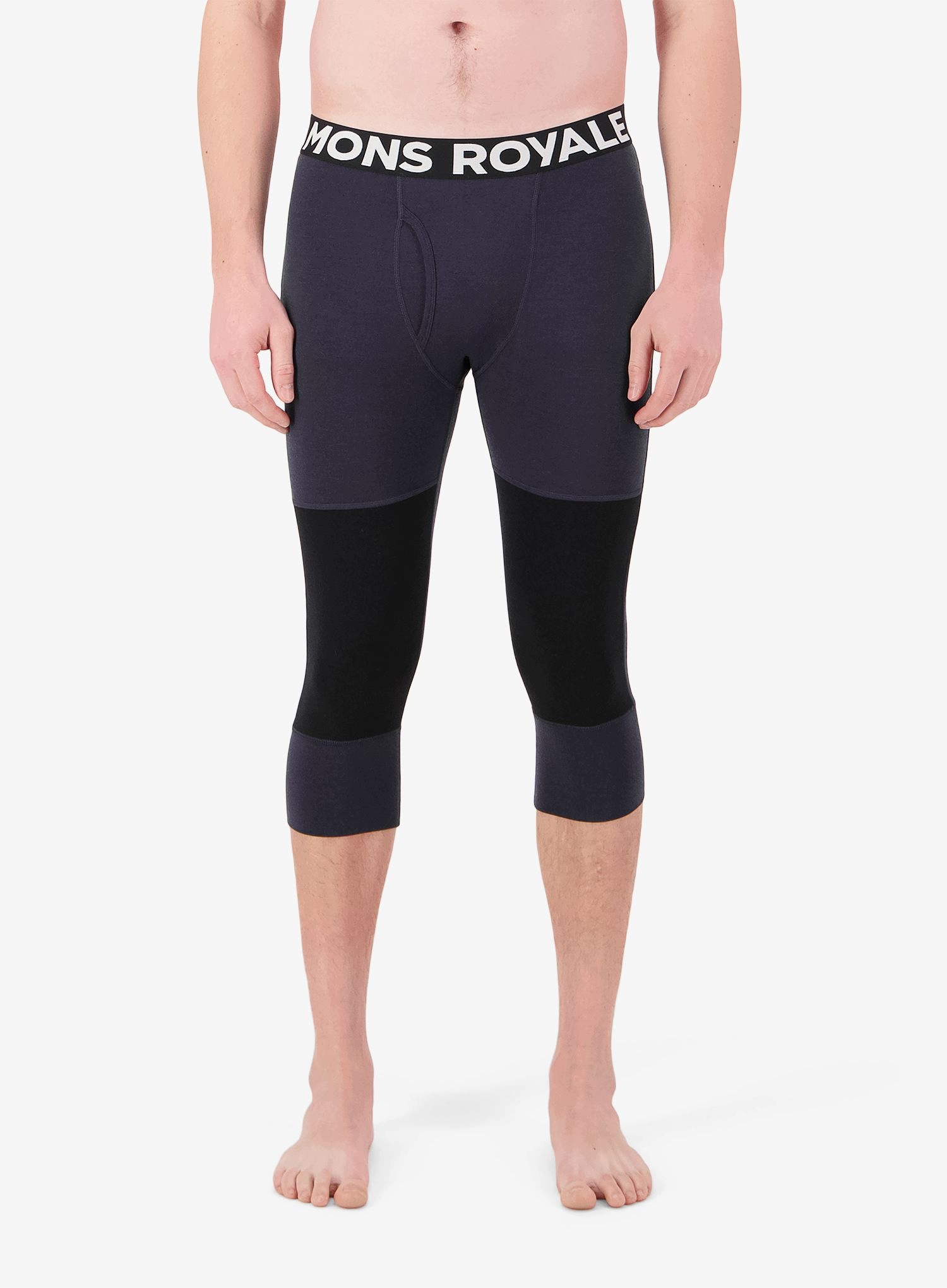 Getry termiczne Mons Royale Olympus Merino Base Layer 3/4 9 iron/blk XL