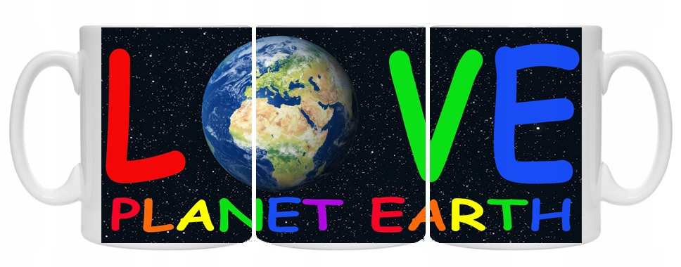 

Kubek Love planet Earth kocham planetę ziemia