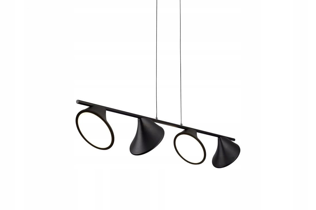 AZzardo Lampa wisząca nowoczesna czarna z 4 kloszami 40W Led nad stół