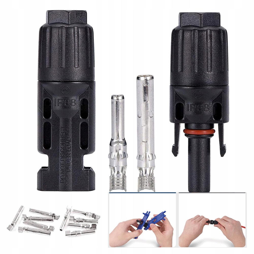 Fotovoltaický Konektor Solární Panel IP67 14AWG-10AWG 100 Párů