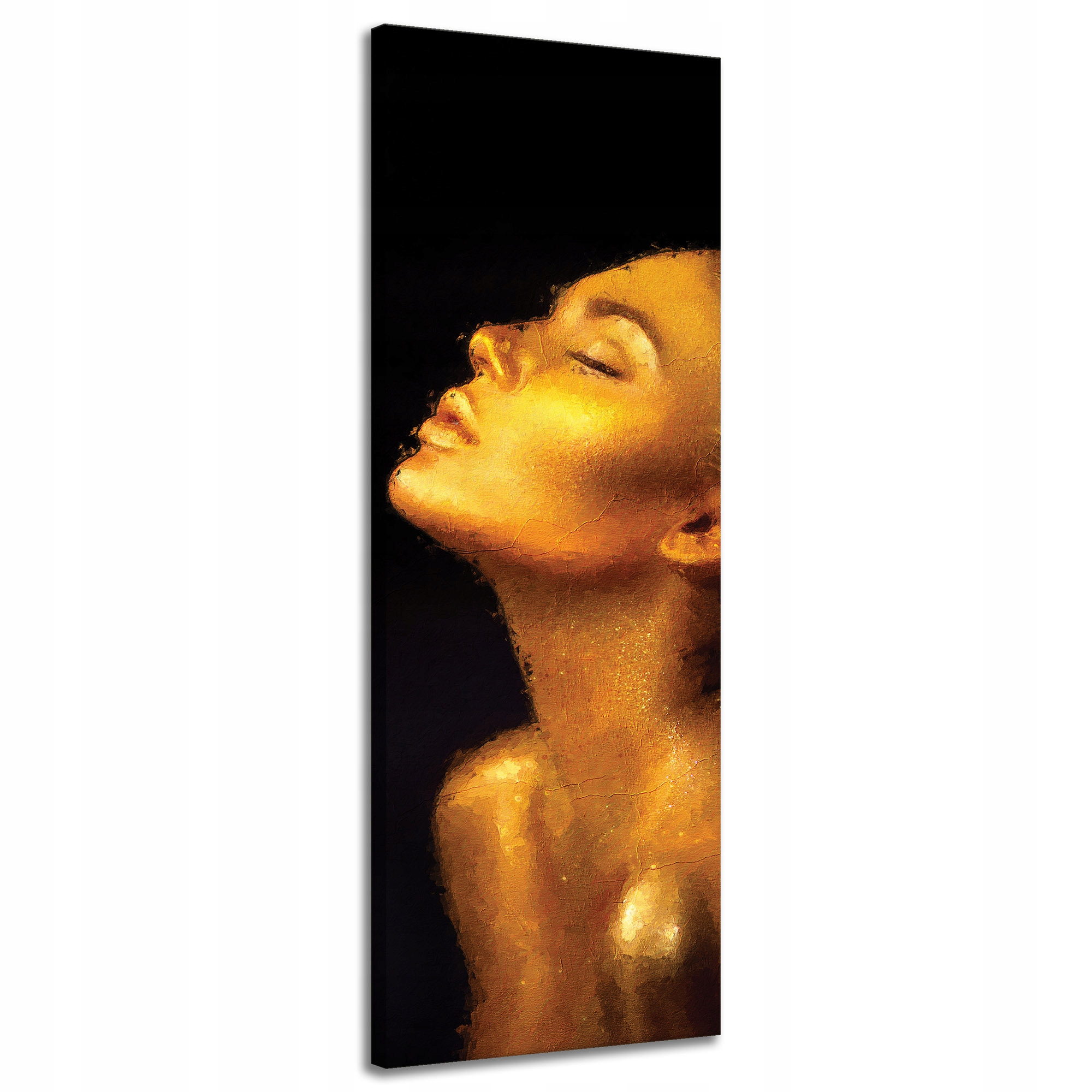 Obraz na plátně Zlatá žena Umění Tvář 40x120 cm Ideální jako dárek