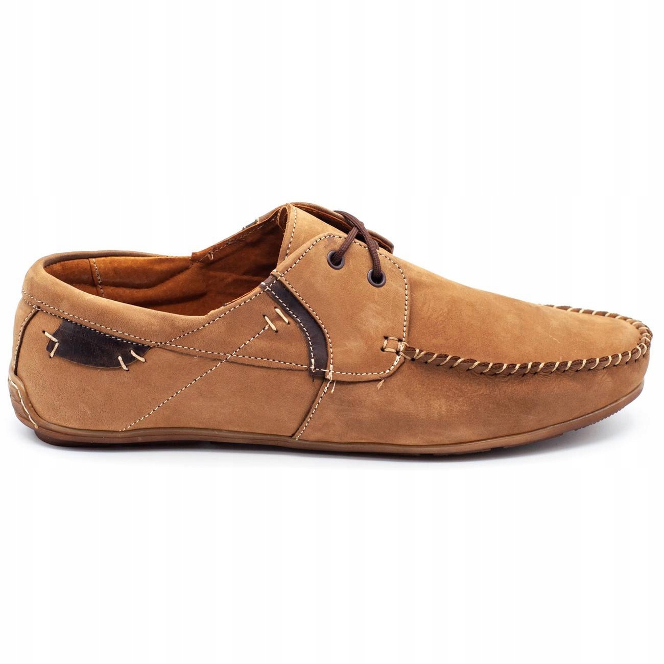 

Buty Męskie Mokasyny Skóra 297 Beż 43