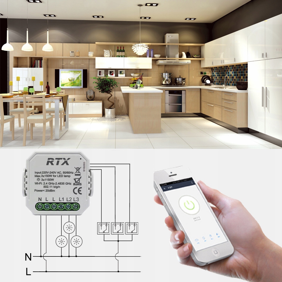 Sterownik Przekaźnik Włącznik 3 Obwody TUYA ZigBee Rodzaj sterownik