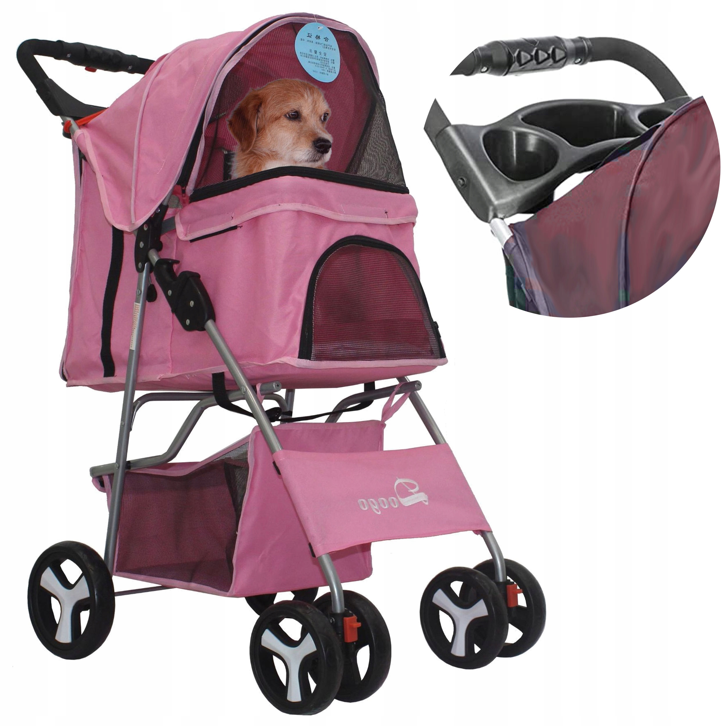 Sportovní Kočárek Skládací kočárek pro psa kočku Přepravka Kočárek 15 Kg XL