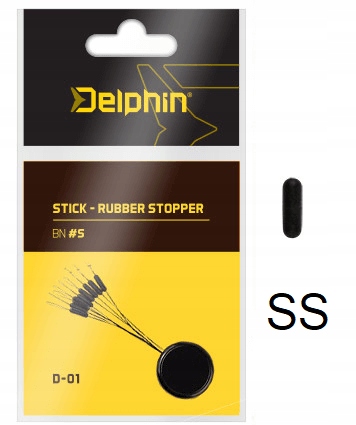 Delphin Stopery podłużne na haczyk silikonowe SS