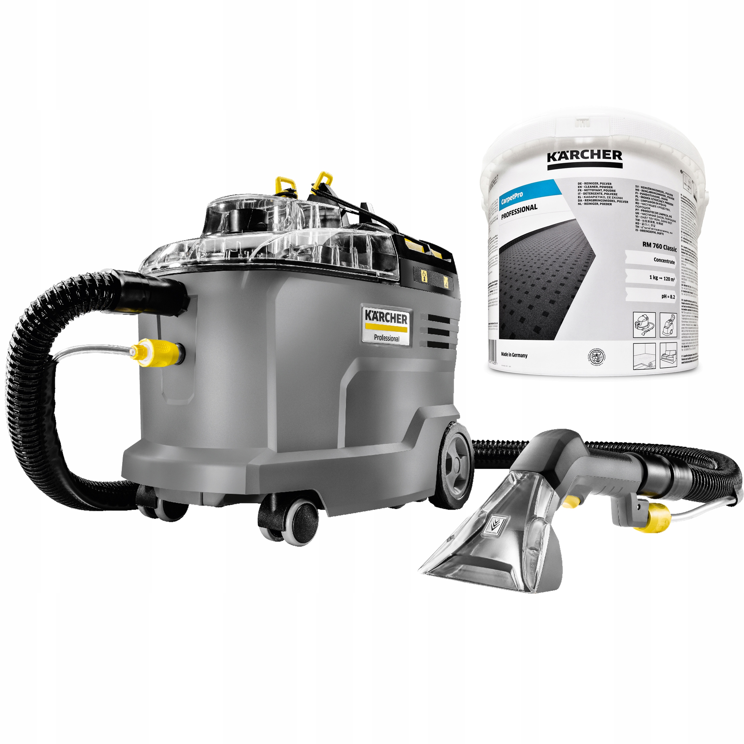 ODKURZACZ PIORĄCY KARCHER PUZZI 8/1 ZESTAW PROSZEK