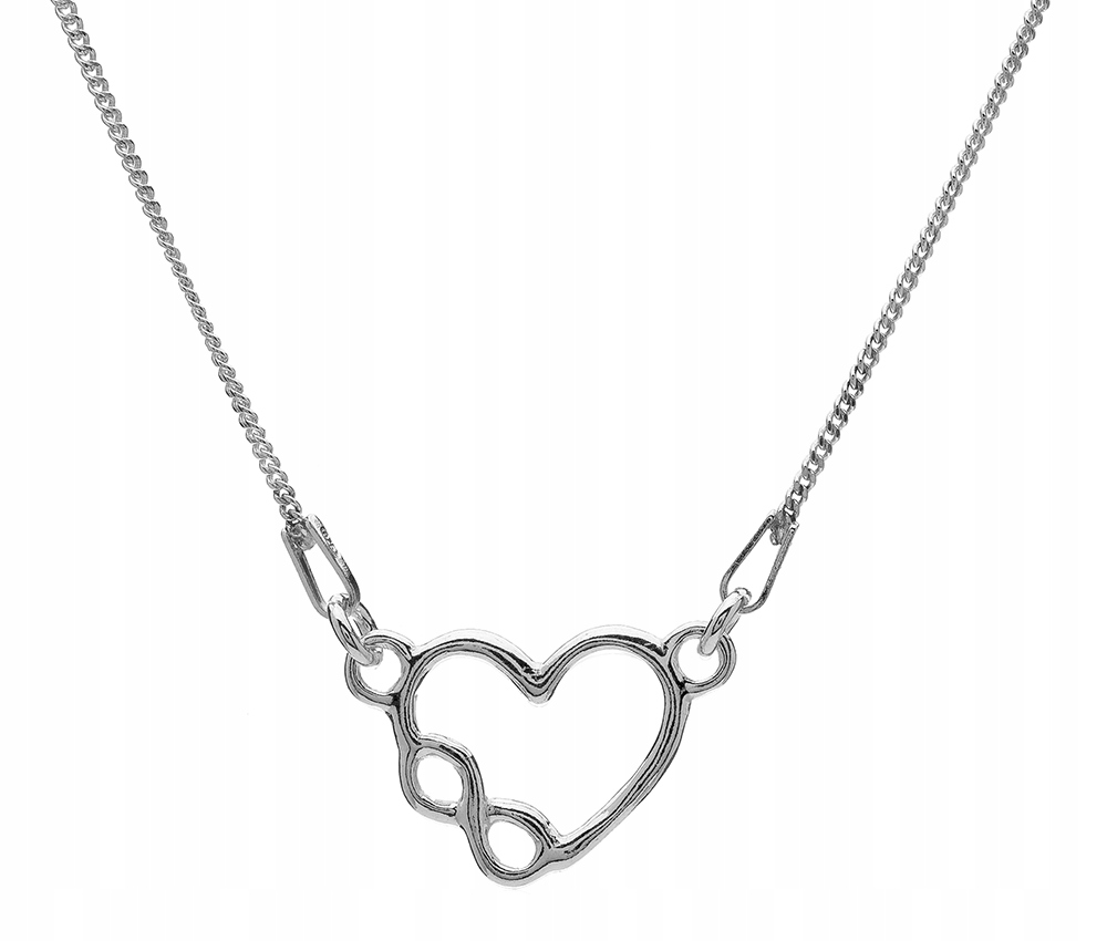 

Naszyjnik celebrytka srebro 925 serce infinity