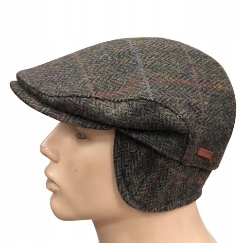 pánská vlněná čepice s náušníky Mes Stefan Zelená Krata Jedle 56 cm