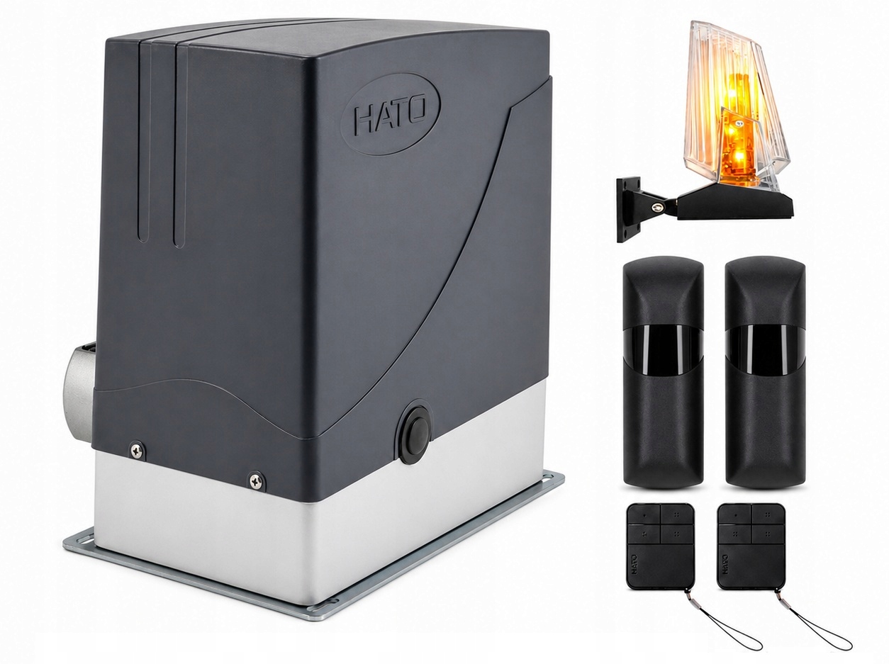 Pohon pre posuvnú bránu Hato DKC400Y 600KG +2x diaľkový ovládač, lampa
