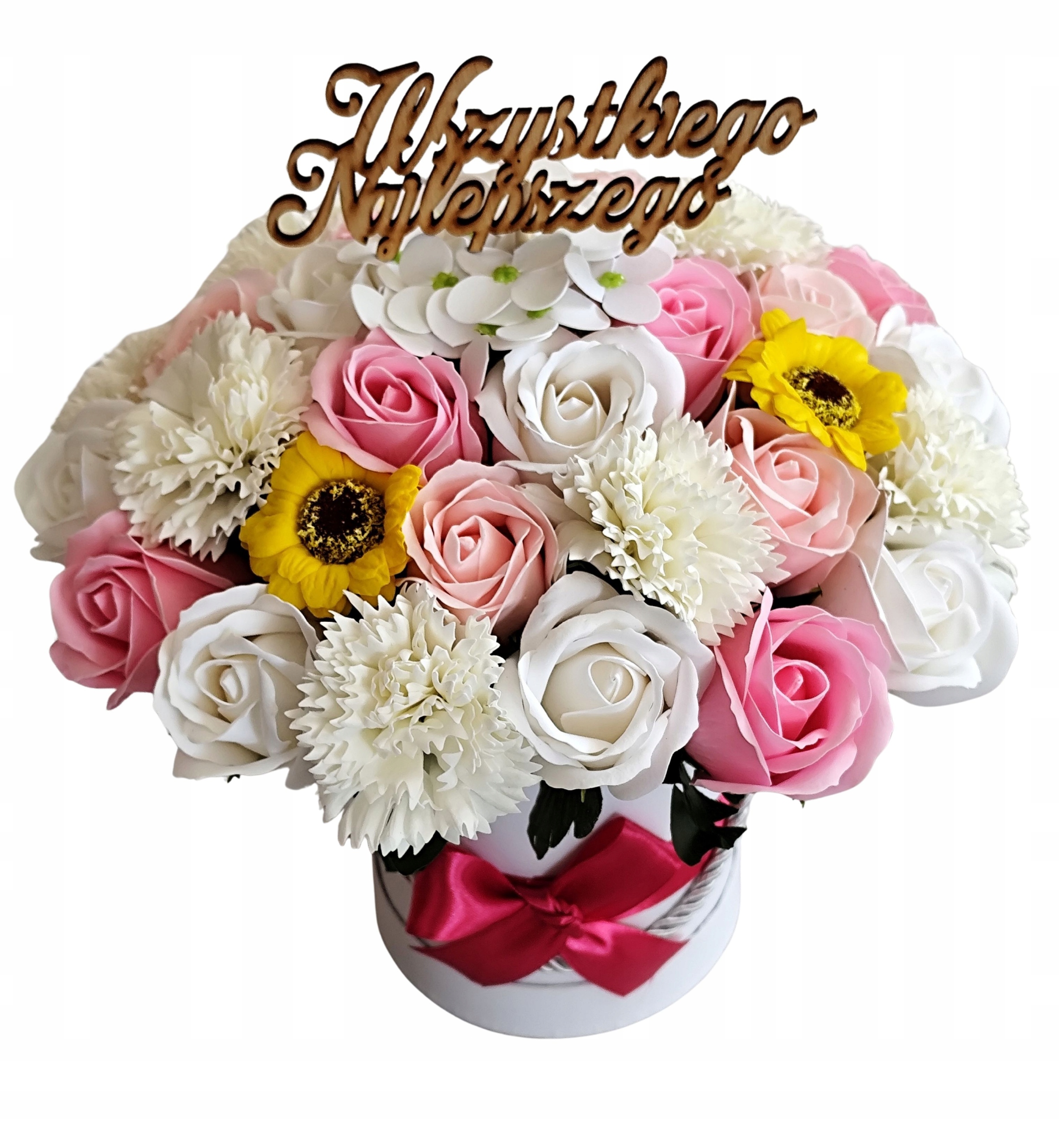 Flowerbox mýdlové květiny dárek k Valentýnu, narozeninám, jmeninám