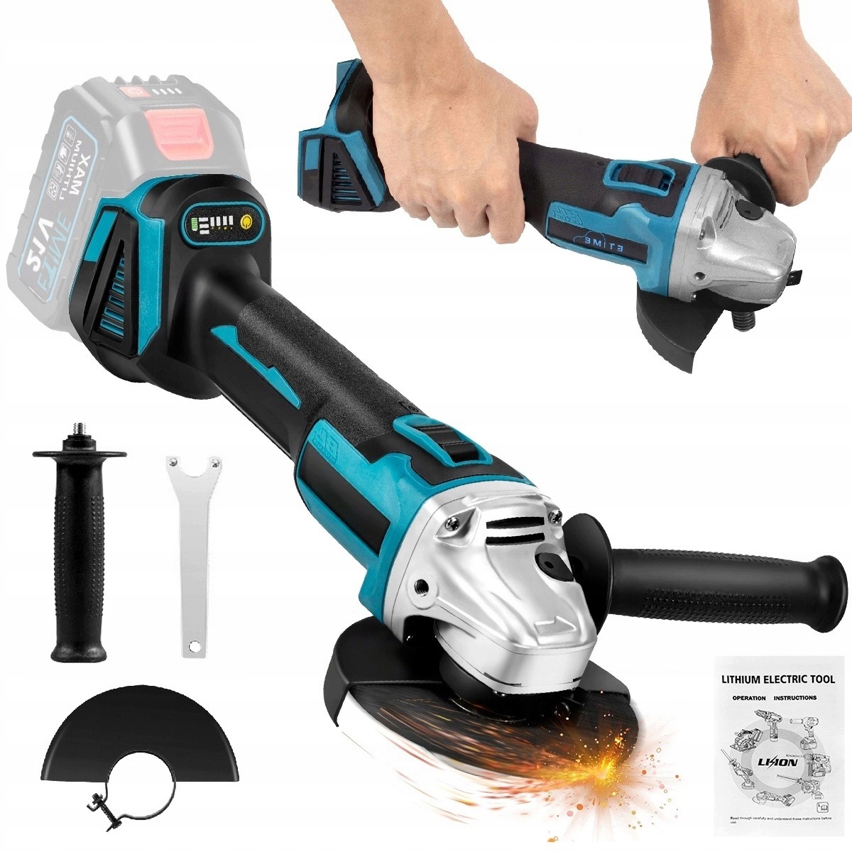 Bezkartáčová Úhlová Bruska Stroj Na Leštění A Řezání 18V 125 MM