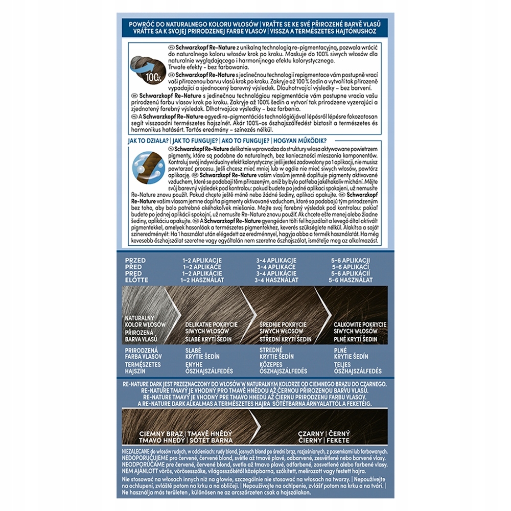 Schwarzkopf Men Re-nature Barvení Vlasů Tmavě Hnědá Barva