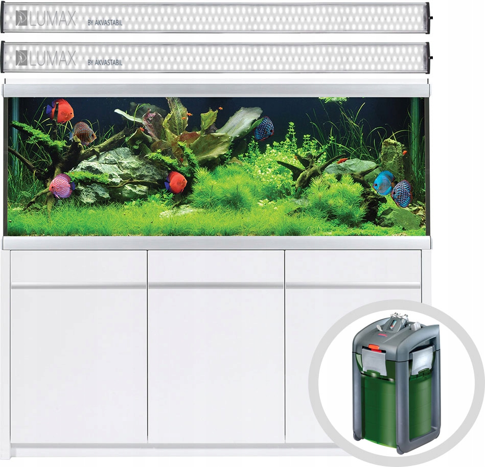 Akvastabil Zestaw Akwariowy Move 576l Led Akwarium Szafka Lampa Filtr