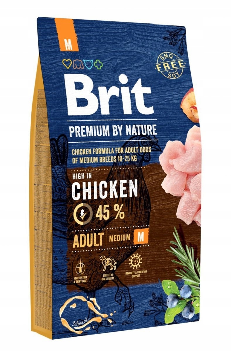 Levně Brit Premium By Nature Adult M kuře 8kg