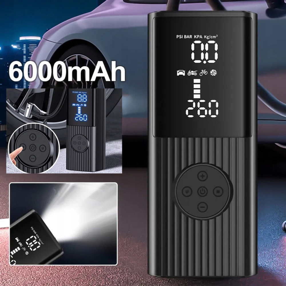 KOMPRESOR SAMOCHODOWY POMPKA ROWEROWA ELEKTRYCZNA SPRĘŻARKA BEZPRZEWODOWA Marka Bedee