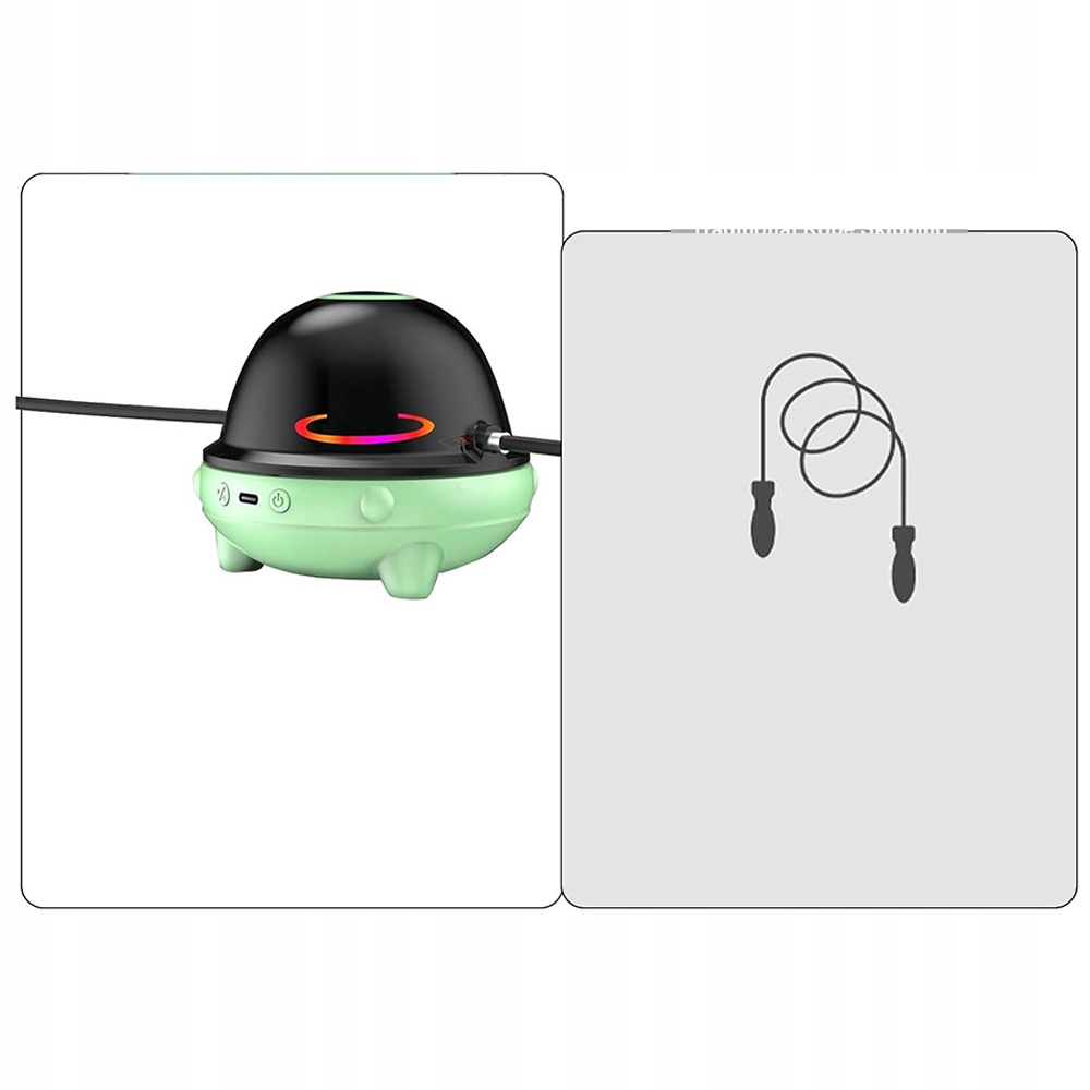 SKAKANKA MUZYCZNA INTELIGENTNA AUTOMATYCZNA DLA DZIECKA LICZNIKIEM ZIELONY Kolor bezbarwny