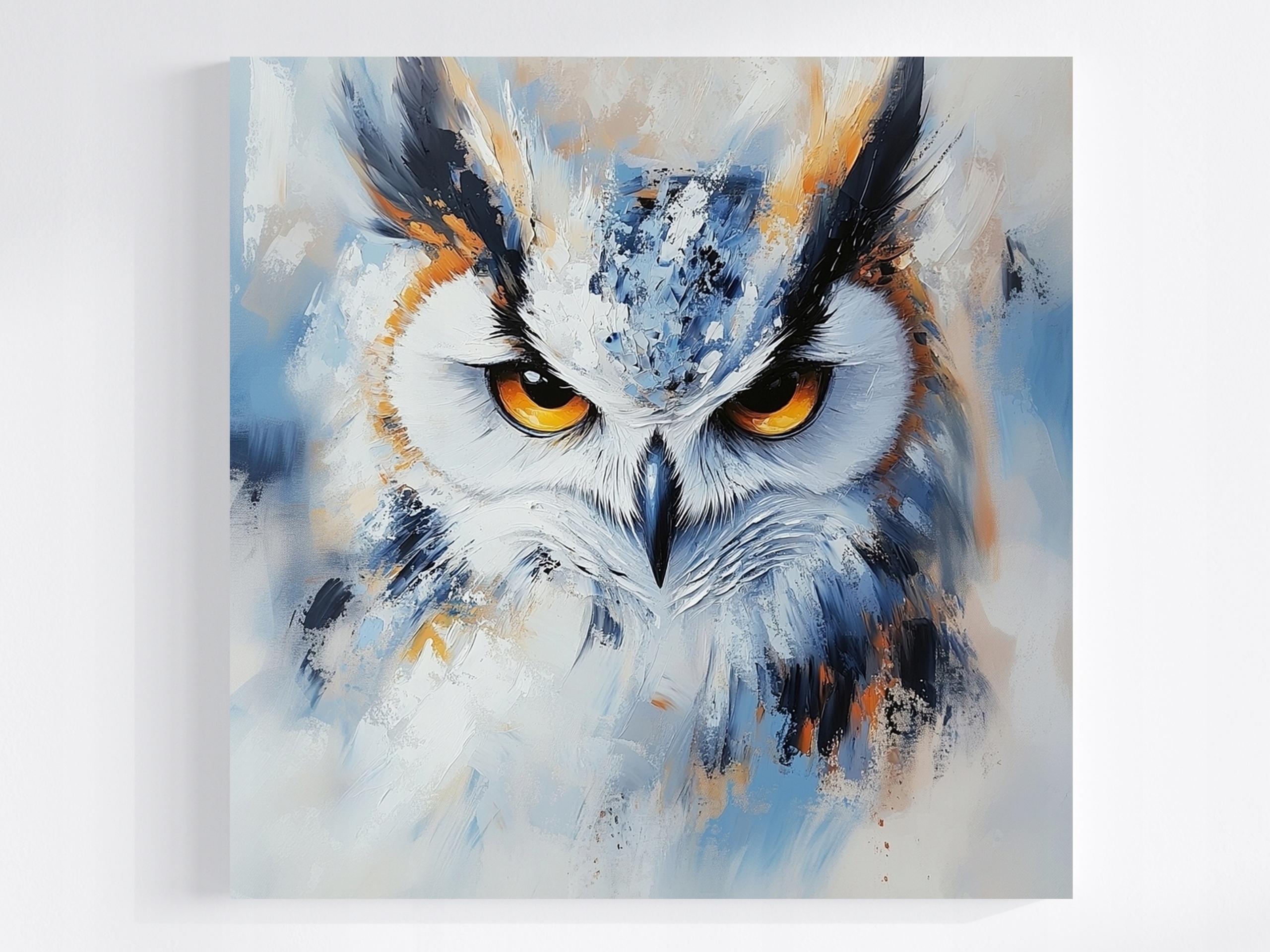 Obraz Na Plátně Canvas Olej Portrét Příroda Pták Sova Moudrost Pozor 60x60
